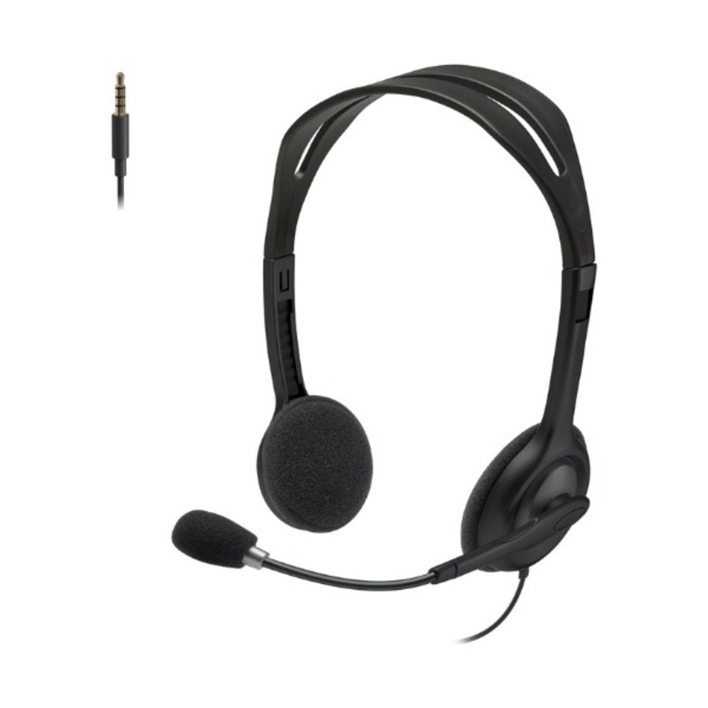 LOGITECH Black wired headset H111 | Stereo mic office